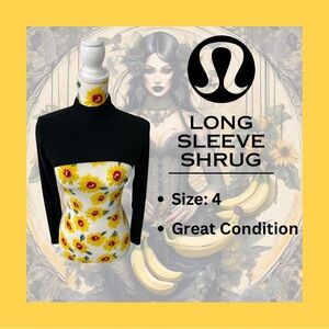 Lululemon Long Sleeve Crewneck Shrug Black 4